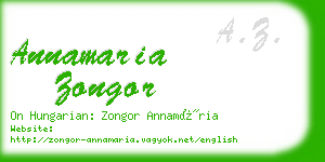annamaria zongor business card